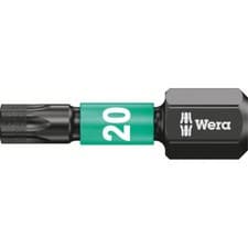 Image of Wera 867/1 Impaktor Torx Screwdriver Bits T20 25mm Pack of 10