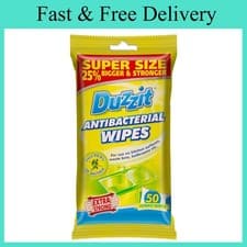 Image of Duzzit Antibacterial Wipes, Pack Of 50 Fast dispatch
