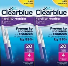 Image of 40 Clearblue Advanced Fertility Monitor Sticks Refill 8 Pregnancy Tests (2 Pack)