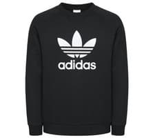 Image of Adidas Adicolor Classics Trefoil Crew - Men's Sweater Cotton H06651 Black