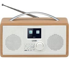 Image of LOGIK L45DABW23 Portable DAB+/FM Radio -in White & Brown
