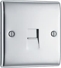 Image of BG Electrical Nexus Metal Polished Chrome - Single, telephone socket, master