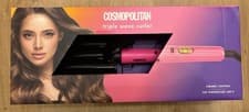 Image of Cosmopolitan Triple Wave Curler Pink! Black New Boxed Gift Present Pretty