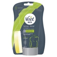 Image of Veet Men Total Pro In Shower Hair Removal Cream Chest & Body Normal Skin 150ml