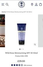 Image of Neal's Yard Remedies Wild Rose Moisturising SPF 30 All Skin Types Nourishes 50ml