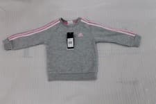 Image of INFANT GIRL'S ADIDAS FLEECE FULL TRACKSUIT PINK / GREY
