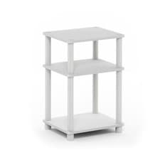 Image of Furinno JUST Side Table, End Table, Night Stand, Bedside Table, White(Espresso)