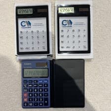 Image of 3 Calculator Solar Bundle Casio SL320TER+ 12 Digit &2 Clear Calcs All Excellent