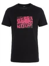 Image of Diesel - Mens Crew Round Neck Logo Print T-Shirt Black - T-DIEGOS-K16
