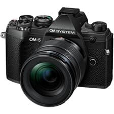 Image of OM SYSTEM OM-5 Mirrorless Digital Camera with 12-45mm f4 PRO Lens - Black