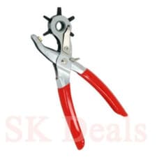 Image of NEW REVOLVING LEATHER HOLE PUNCH PLIER PUNCHER LEATHER BELT CUT EYELET