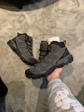 Image of Salomon X Ultra 360 Leather Mid goretex hiking boots in a dark grey