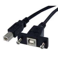 Image of USBPNLBFBM1 Startech Panel Mount USB Cable B to B - F/M (0.3m)