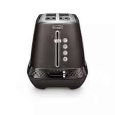 Image of DELONGHI CTV3003.BK Diadema 4-Slice Long Toaster 1500w Brushed Steel Black