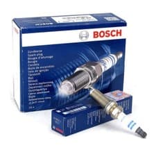 Image of Bosch Set of 3 Double Iridium Spark Plugs 0242145573 - GENUINE - 5 YEAR WARRANTY