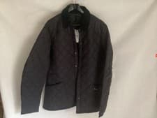 Image of BARBOUR HERITAGE QUILTED LIDDESDALE JACKET SIZE LARGE PTP 22.5” BNWT NAVY TU6