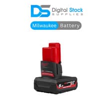Image of Milwaukee M12HB5 12V 5.0 Ah High Output Li-Ion Battery - Red (4932480165)