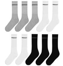 Image of Donnay 10 Pack Crew Athletic Socks Mens Gents Stamp Sport Size 7-11