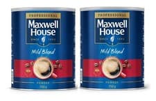 Image of 2 x Maxwell House Coffee Powder Mild Blend 750g