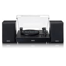 Image of Lenco LS-101BK Turntable & Speakers Black Belt Drive Vinyl Record Player
