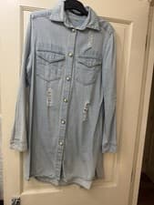 Image of GUESS Woman’s Denim Shirt Dress Size M