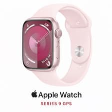 Image of APPLE Watch Series 9 - 41 mm GPS Smartwatch Pink Aluminium Body with Pink Band