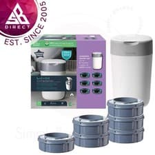 Image of Tommee Tippee Sangenic Tec Nappy Disposal Starter Pack with 6 Cassettes InUK
