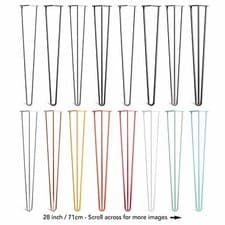 Image of OVERSTOCK CLEARANCE - 4x Hairpin Table Legs + Screws, Guide & Protector feet