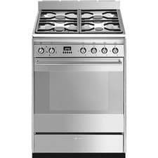 Image of SMEG SUK61MX9 60 cm Dual Fuel Cooker with Gas Hob (11103)
