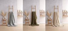 Image of Cable Knit Fleece Throw 140 x 200 cm