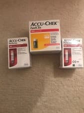 Image of Accu-Chek Performa 2 X 50 Test Strips New Sealed Diabetics Plus 204 Lancets