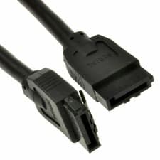Image of SATA 3 6GB LOCKING Straight SATA Plug Cable Lead 90cm