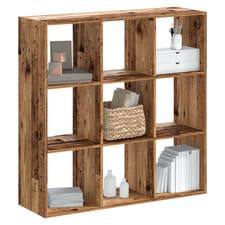 Image of Bookcase Old Wood 102x32x102 cm Engineered Wood Minimalist Shelving Storage