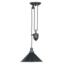 Image of 1 Bulb Ceiling Pendant Light Fitting Old Bronze LED E27 100W Bulb