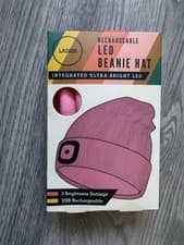 Image of Rechargeable LED Beanie Hat Pink Ladies – USB Light Up Hat 3 Modes NEW