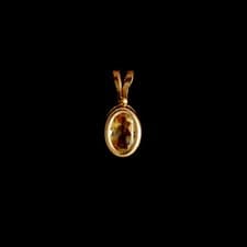 Image of 9ct Yellow Gold Oval Citrine Pendant (6x4mm) - Optional Chain
