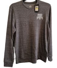 Image of Under Armour Rival Terry Sweatshirt BNWT Graphic Grey Crew Neck Medium