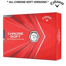 Image of CALLAWAY CHROME SOFT GOLF BALLS CHROME SOFT X ALL MODELS TRIPLE TRACK WHITE YELL