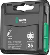Image of Wera 057778 Bit-Box 20 TX HF Torx Screwdriver Bits T25 (x20) 25mm Long