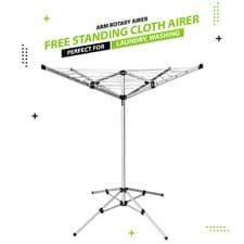 Image of 4 Arm 18M Portable Aluminium MULTI HANGER FREE STANDING Rotary Airer
