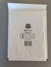 Image of Jiffy Airkraft No.1 Bubble Lined Postal Bags, 170x245mm Peel & Seal, White x 50