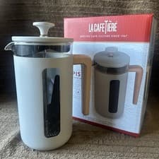 Image of La Cafetiere Pisa 8 Cup Cafetiere Latte, Wood Handle