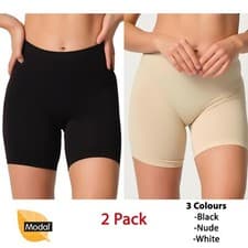 Image of Pack of 2 Women's Cycling Shorts Dancing Active MODAL Lycra Anti Chafing