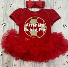 Image of Arsenal's Baby Football Set Cutest Fan Tutu Romper