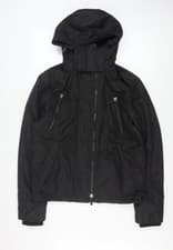 Image of Superdry Men's Black Wind Yachter Hooded Windbreaker Jacket Size M
