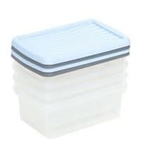 Image of Wham Handy Storgae Stackable Box with Lids - Set of 4 - 3.5L - Assorted Colours