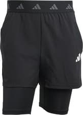 Image of adidas Gym+ 2-in-1 Training Shorts Black Men | Size S | CLIMACOOL Inner Liner