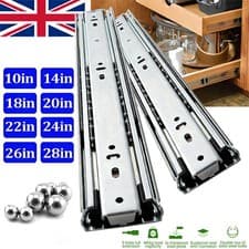 Image of 350mm-700mm Heavy Duty Fully Extension Ball Bearing Drawer Cabinet Runners Slide