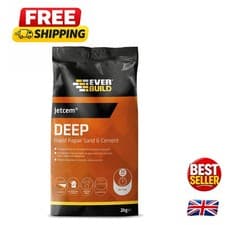 Image of Everbuild Jetcem Deep Rapid Repair Sand & Cement, Grey, 2kg - Strong & Efficient