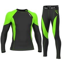 Image of Mens Compression Tights+Top Pants Base Layer Skin Tights Shirt Armour Full Suit